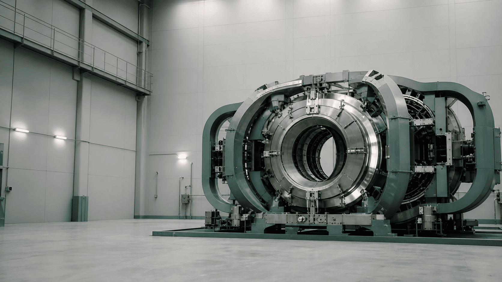 Interior of a compact high-field tokamak fusion device under assembly, representing Commonwealth Fusion Systems' SPARC path to a commercial plant. Illustration: NNN.